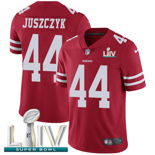 San Francisco 49ers Nike #44 Kyle Juszczyk Red Super Bowl LIV 2020 Team Color Men Stitched NFL Vapor Untouchable Limited Jersey->youth nfl jersey->Youth Jersey